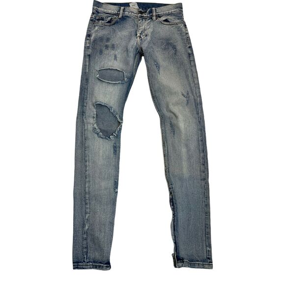 sua moment distressed zip ankle denim jeans Size 31 - Picture 1 of 12